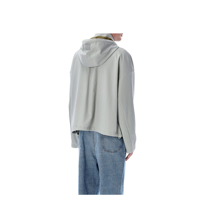 Hooded Jacket in Cotton Grey