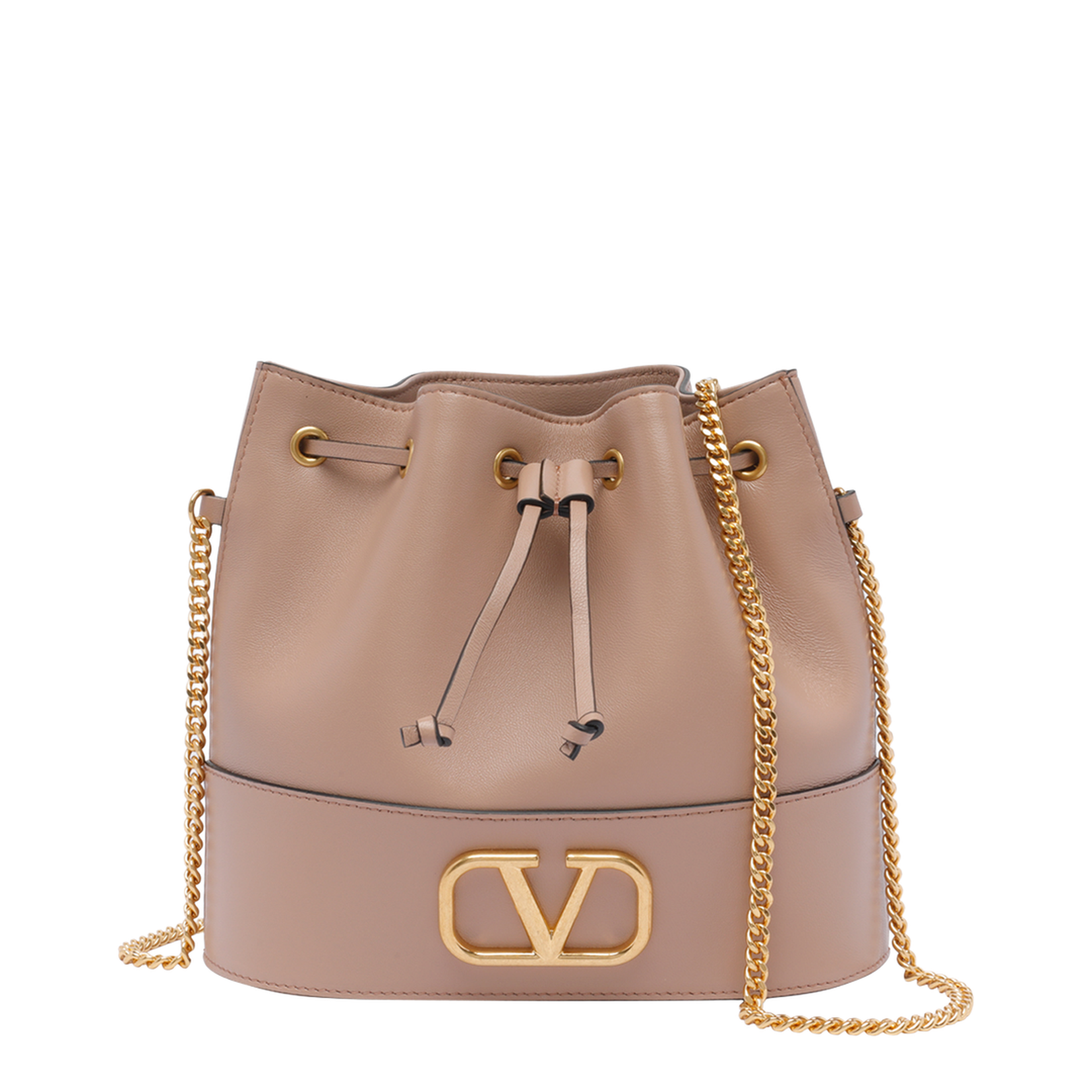 Mini Bucket Bag in Nappa with Vlogo Signature Chain