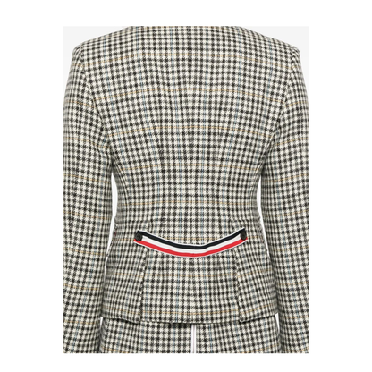 MAYFEYR - Thom Browne - High Break Exposed Catch Vent Sportcoat In Gunclub Check Hunting Tweed - FBC946AF0928980