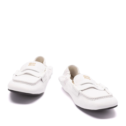 MAYFEYR - MIUMIU - Ruches Nappa Leather Loafers - 5D341EFD005EFX