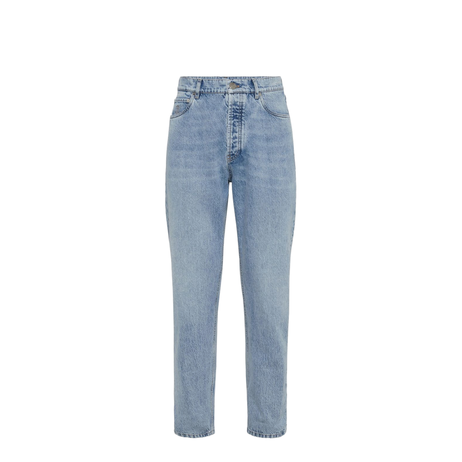 Iconic Fit Five-Pocket Trousers in Light Blue Denim