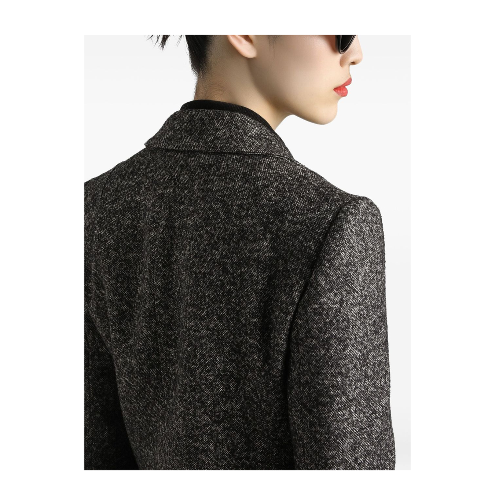 Single-breasted jacket in dotted wool blend