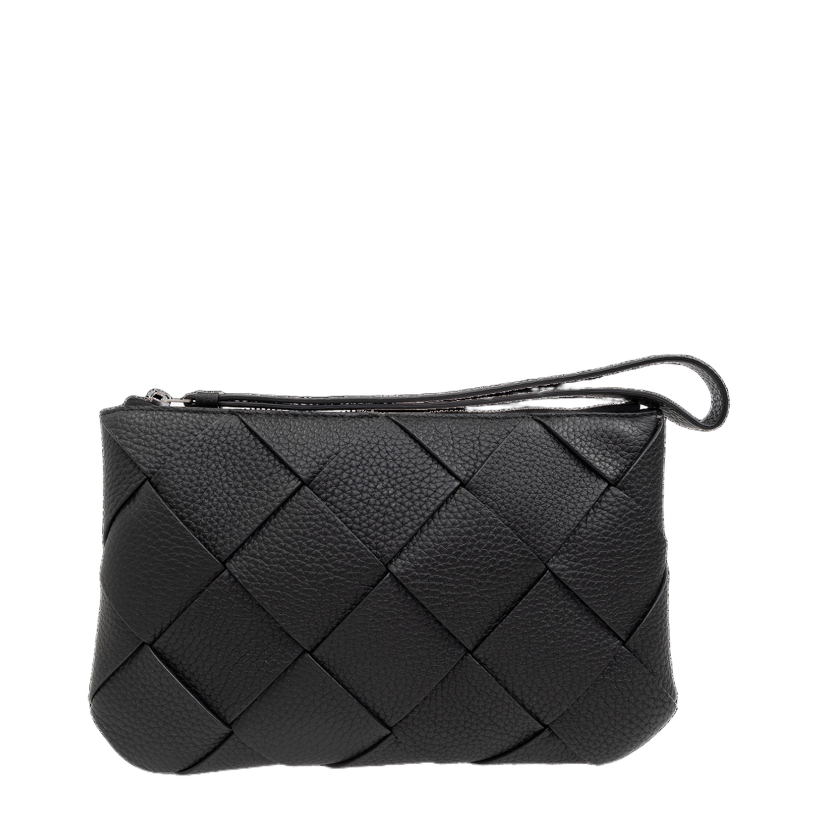 Diago Medium Leather Clutch Bags - Black