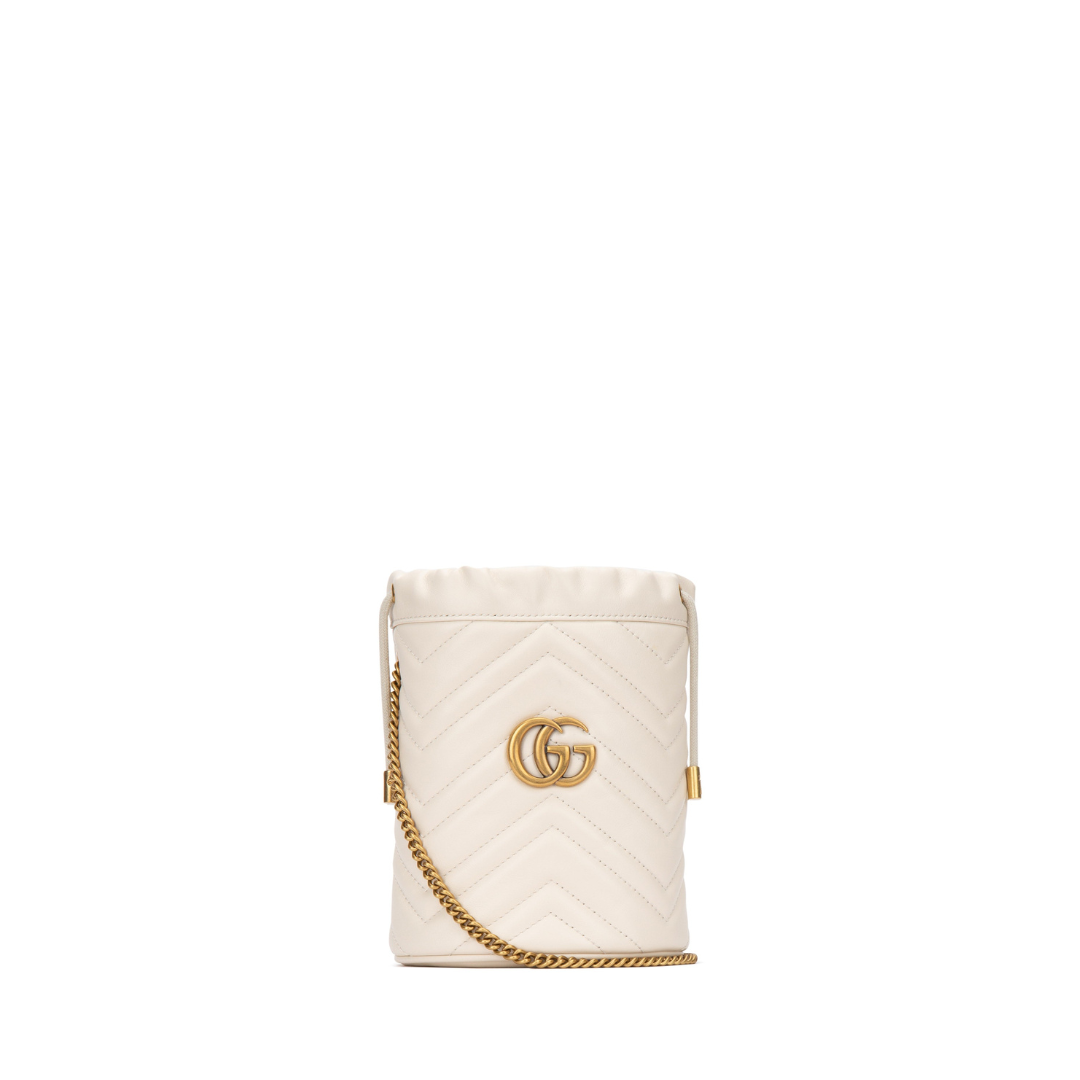 GG Marmont Bucket Bag, Gold Hardware