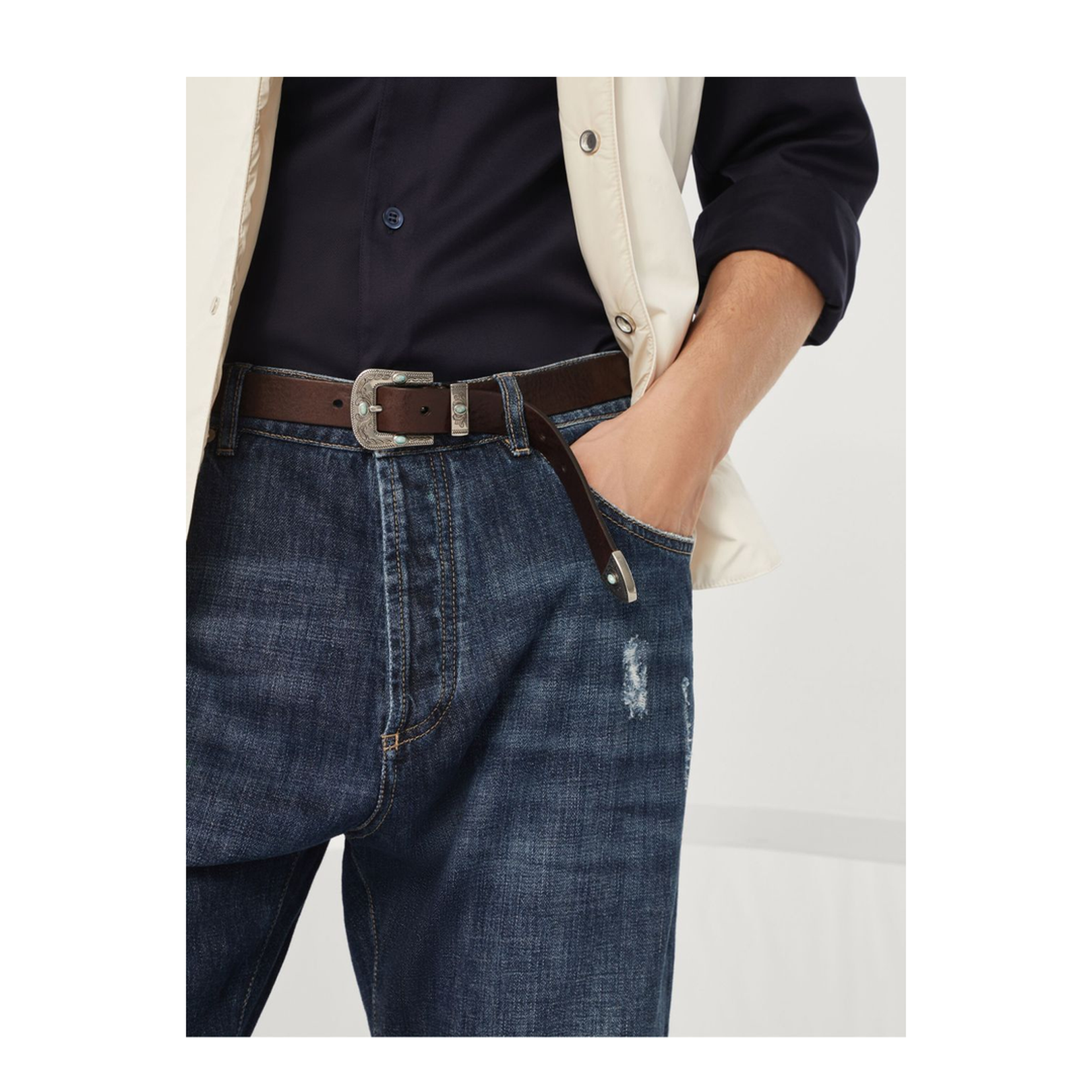 Calfskin Belt in Ebony