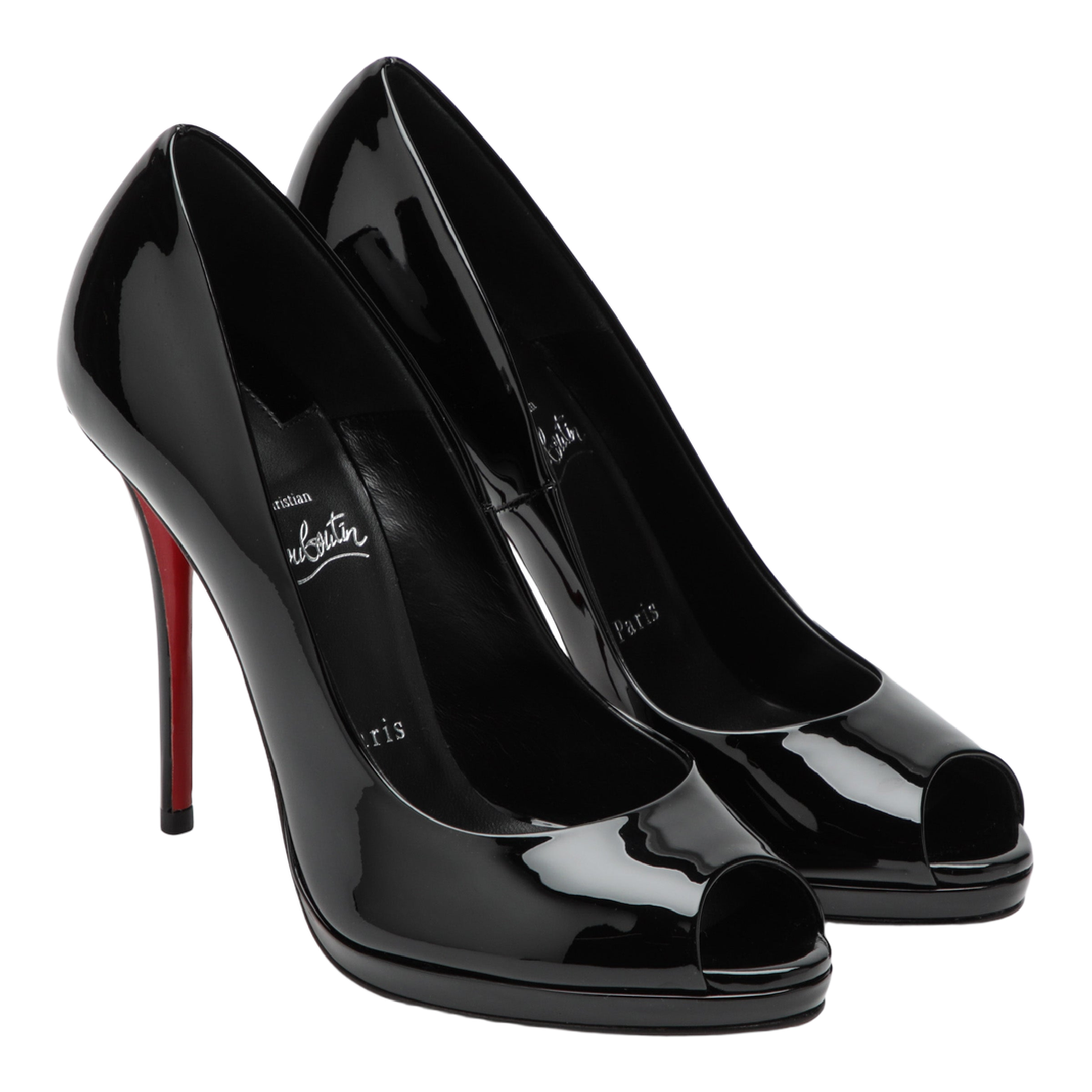 Black Patent Calfskin Pumps