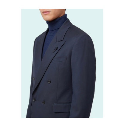 MAYFEYR - Lardini - Dark Blue Feeling Double Breasted Jacket - AC5810EACIF67442850