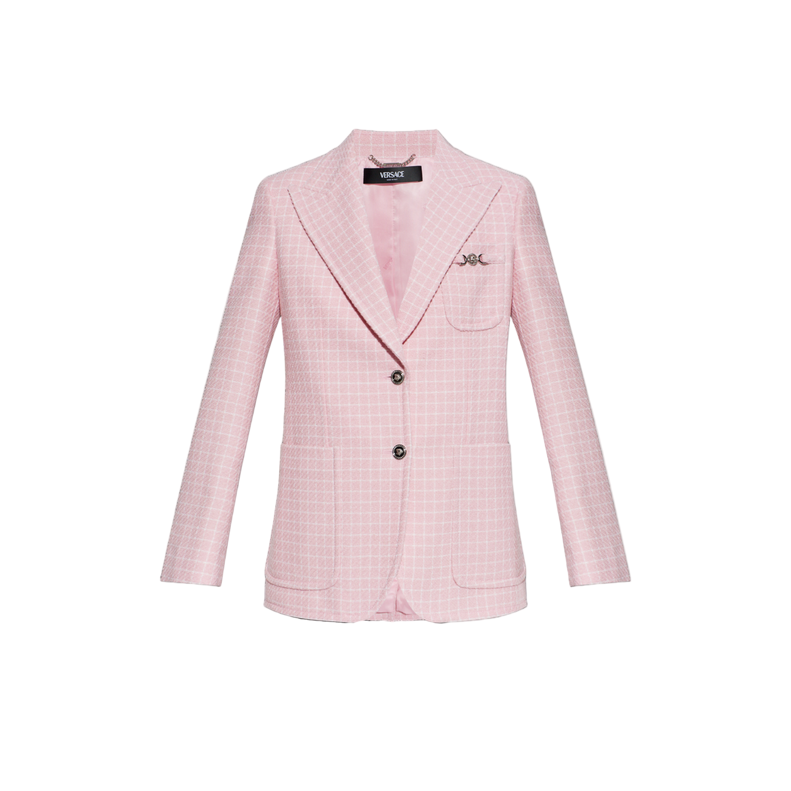 Checked Pattern Blazer Pink