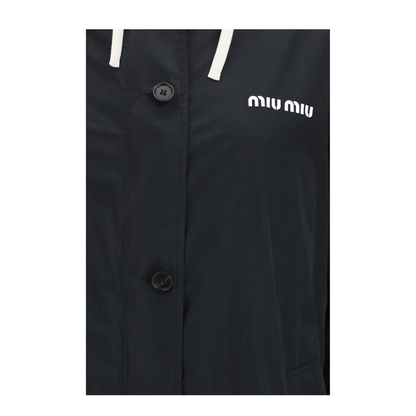 MAYFEYR - Miu Miu - Panama And Fleece Single-Breasted Peacoat - MQ0008SOOO6291