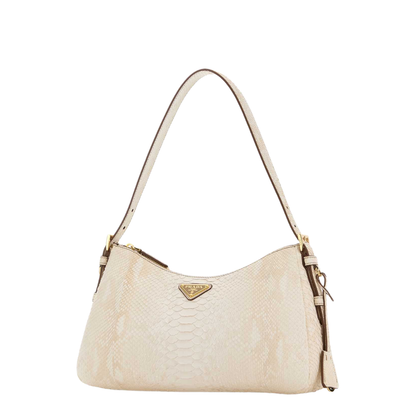 Ivory Leather Aimée Shoulder Bag