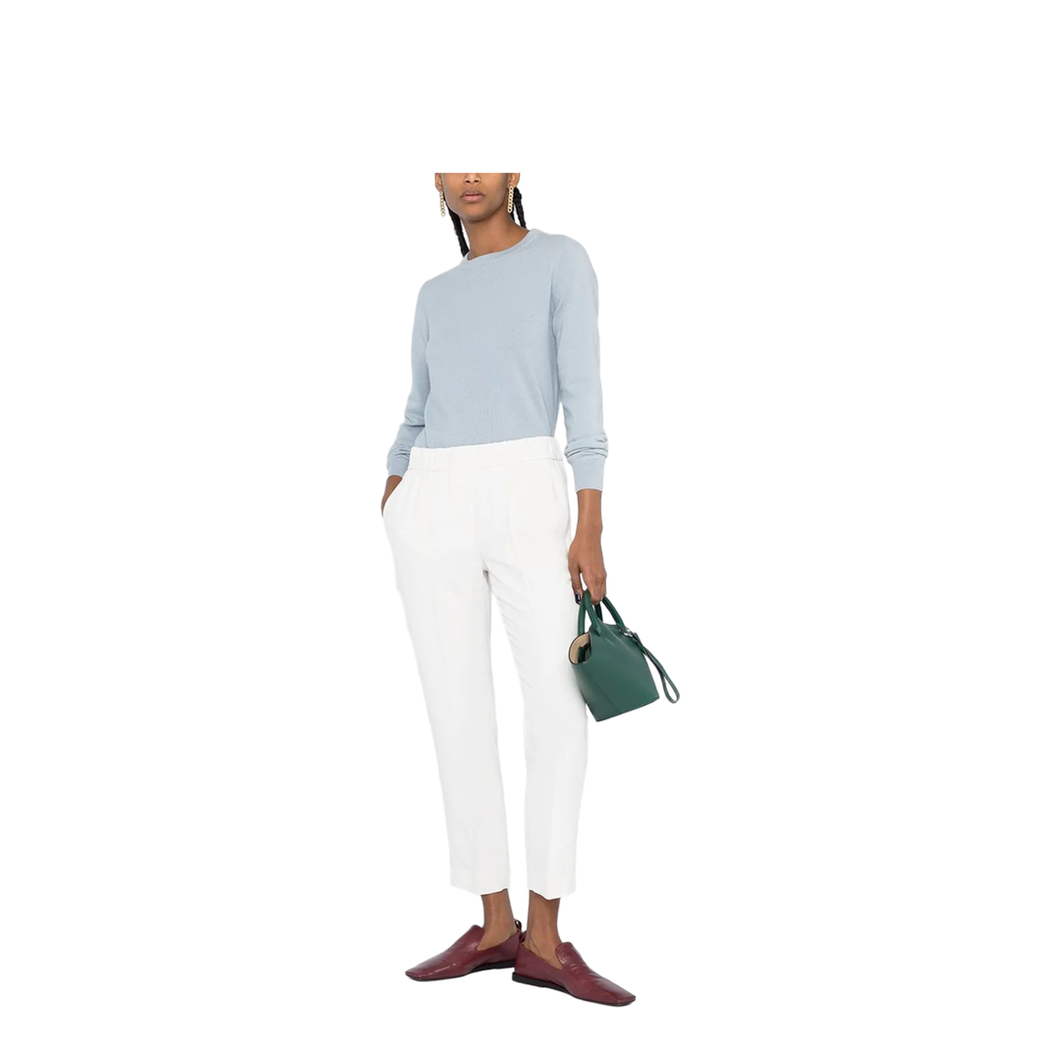 Tailored Joggers Pants in Chalk Color