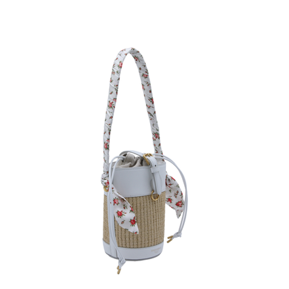 Capri Raffia Bucket Bag - Multicolor
