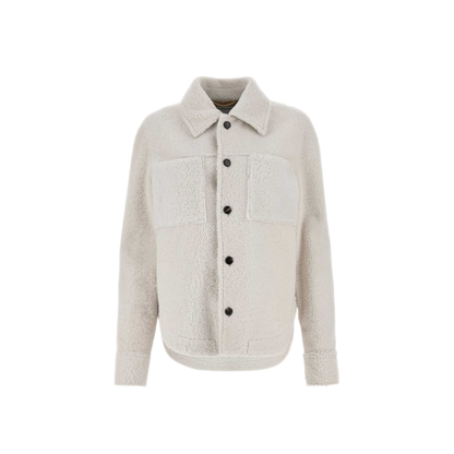 MAYFEYR - Bottega Veneta - Chalk Shearling Oversize Shirt - 796554V4AX09908