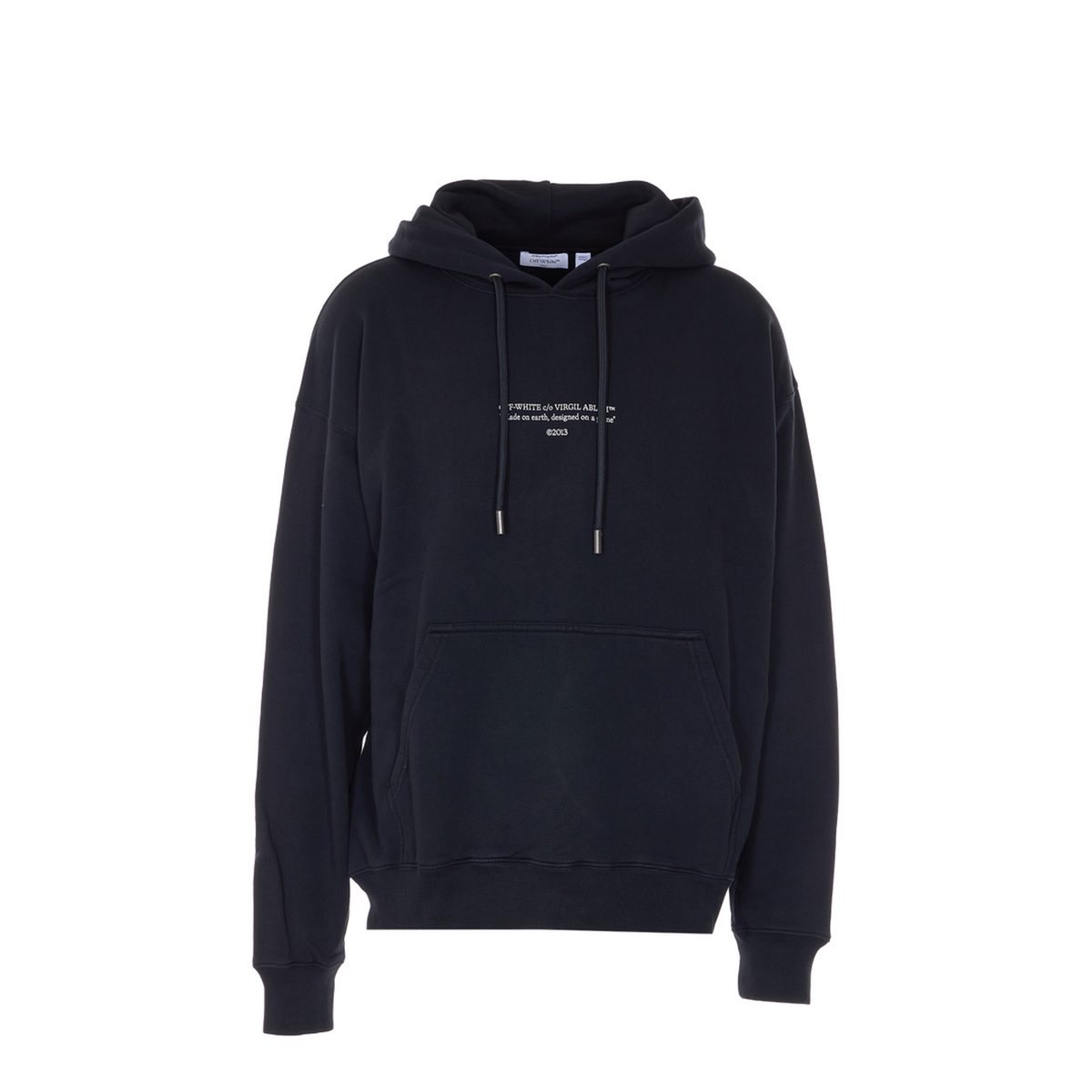 MAYFEYR - Off-White - Black Statement Skate Hoodie - OMBB085S26FLE0090001