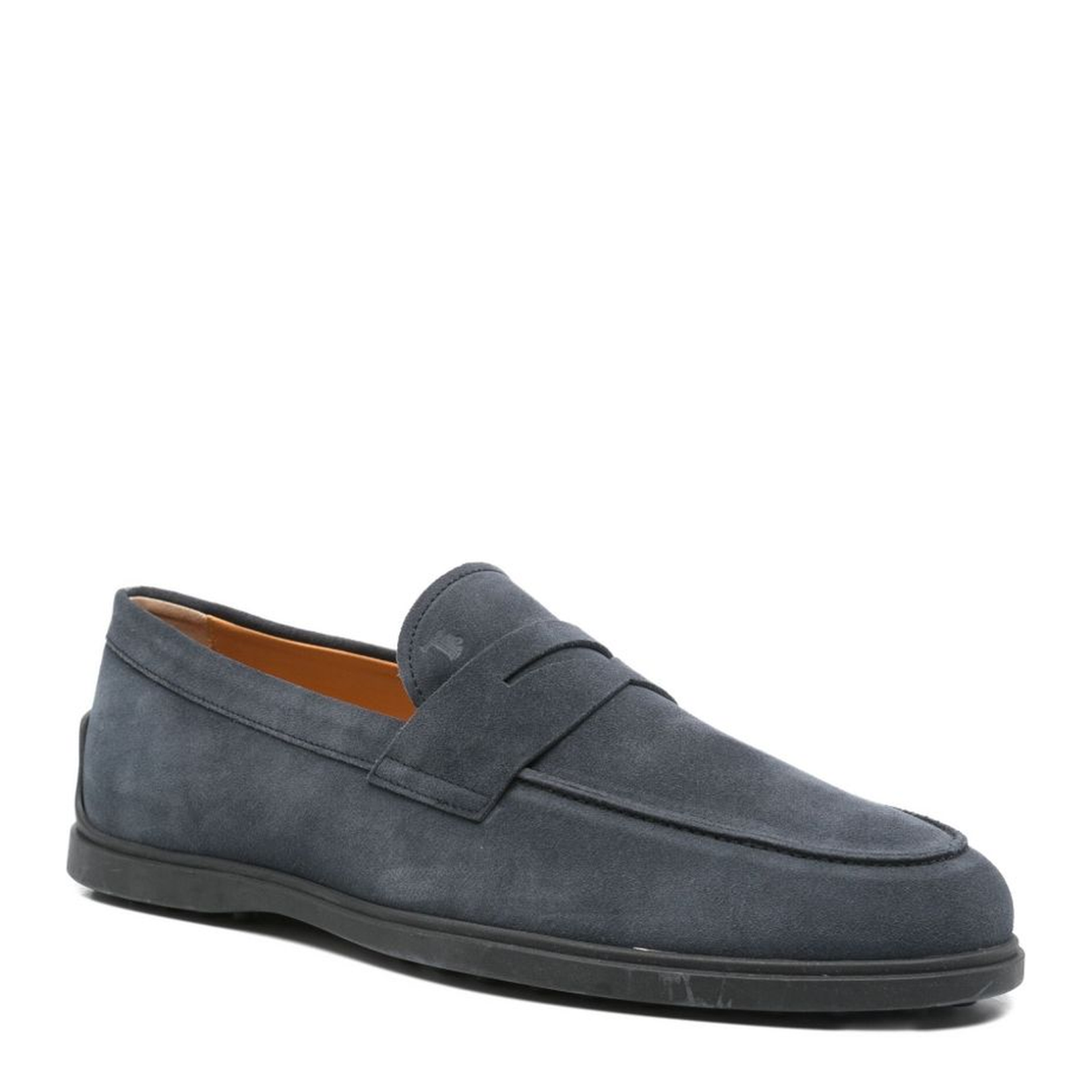 Blue Loafers in Suede