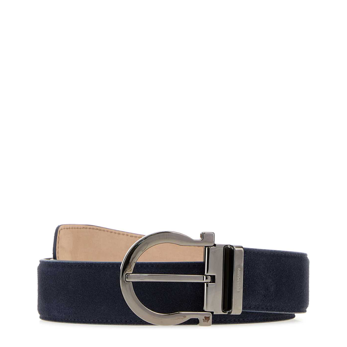 MAYFEYR - Ferragamo - Single Gancio Blue Suede Belt - 670386798881NEWNAVY