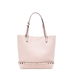 Rockstud Small Calf Leather Tote - Poudre
