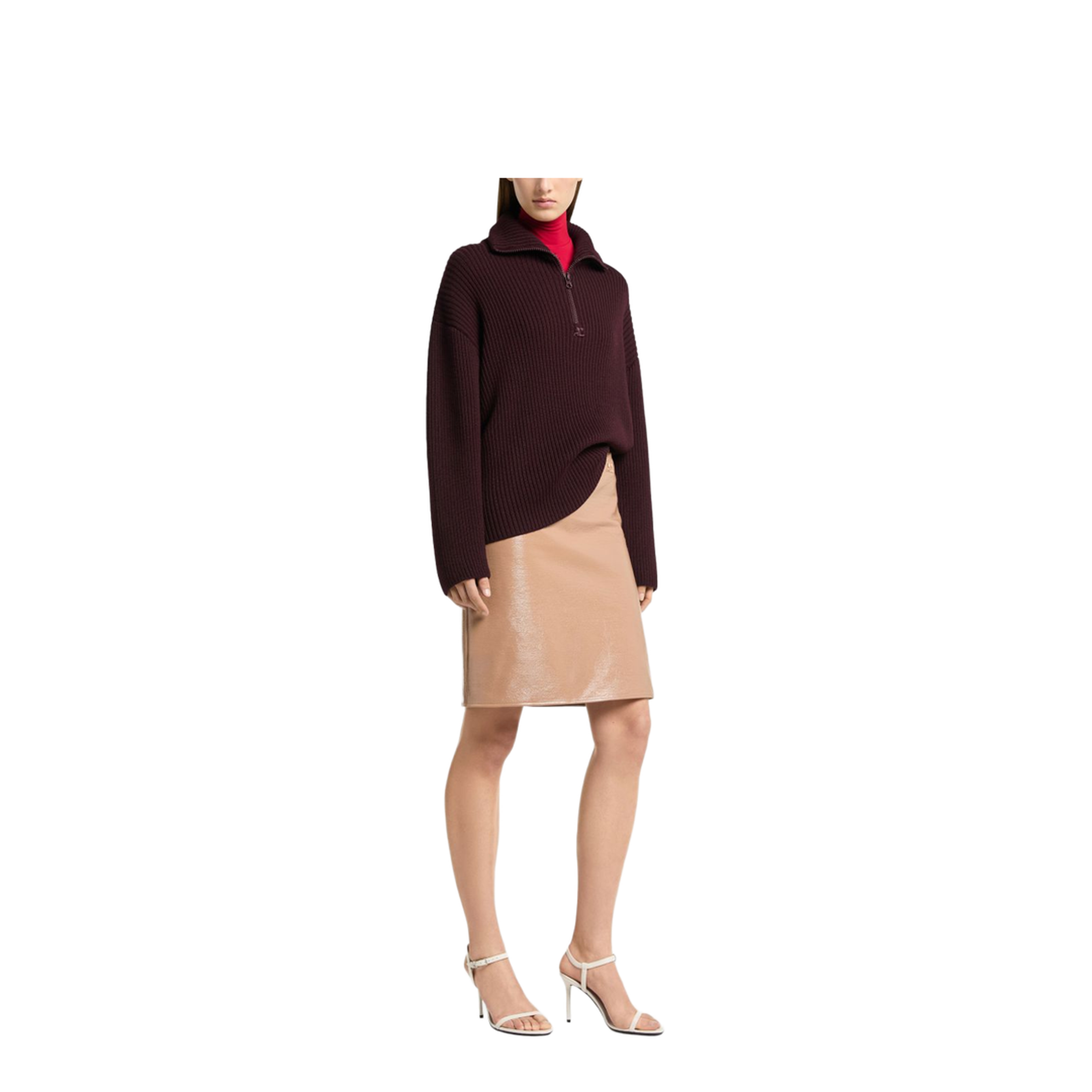 MAYFEYR - Courreges - Pre Sweaters Bordeaux - 326MPU278FI00854090