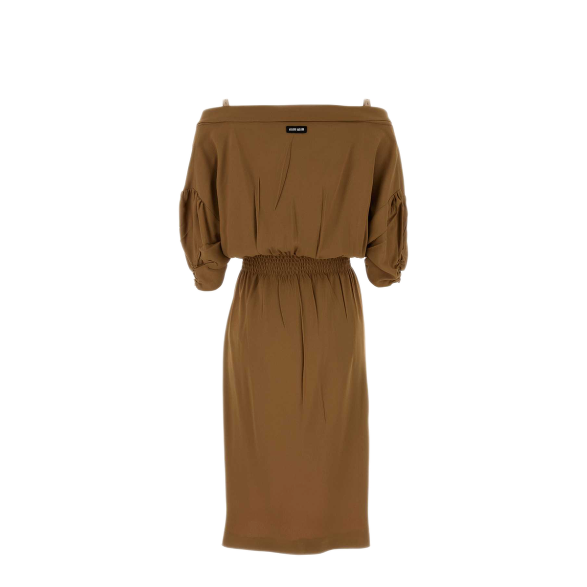 MAYFEYR - Miu Miu - Camel Crepe Dress - MF6048SOOO16Z1F0040