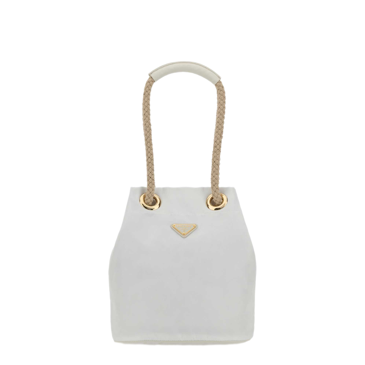 MAYFEYR - Prada - White Re Nylon Bucket Bag - 1BE0822HG8F0009