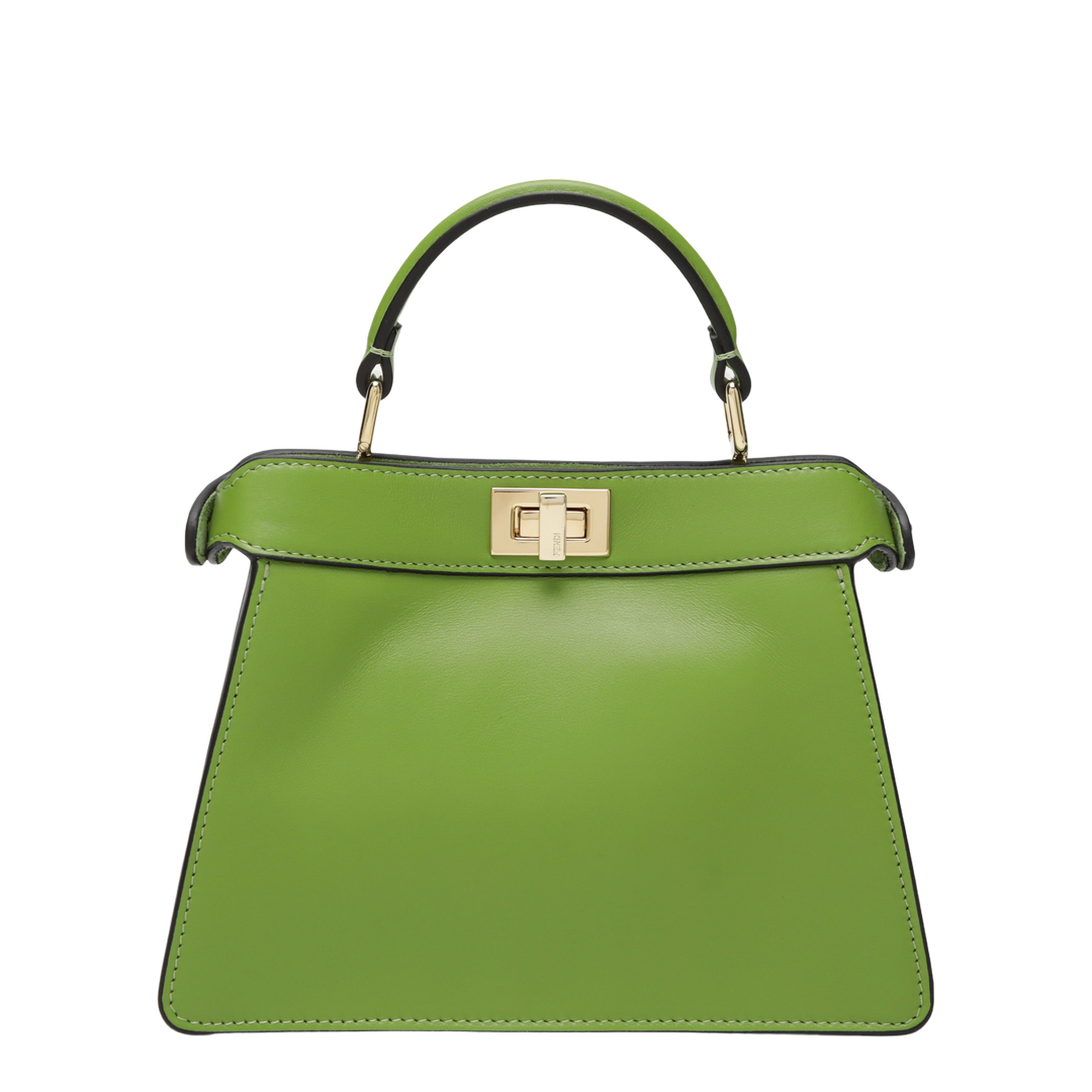 Peekaboo ISeeU Petite Bag in Green Forest Leather
