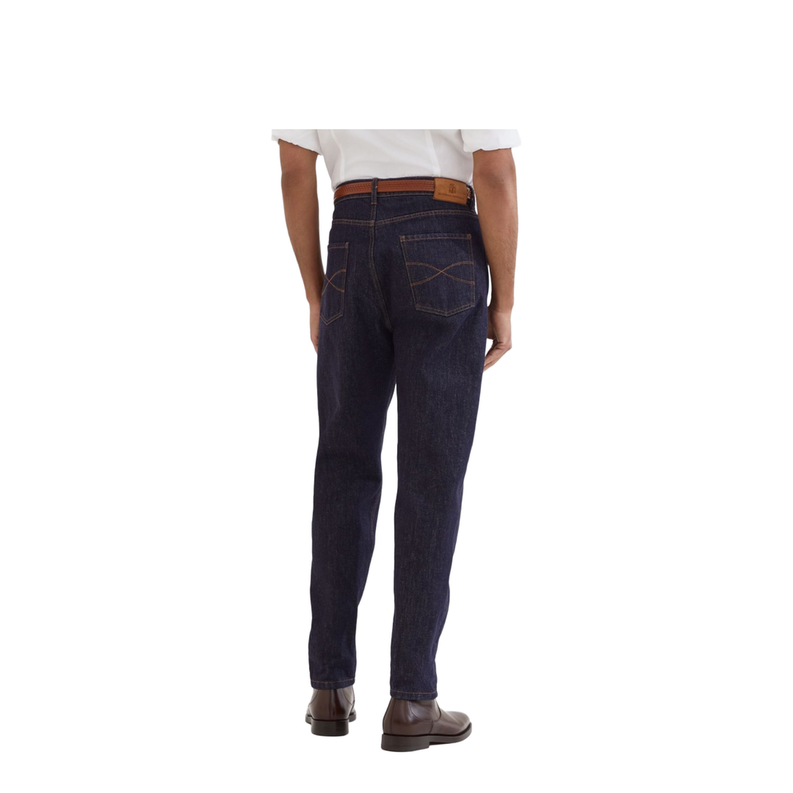 Iconic Fit Five-Pocket Trousers in Dark Denim