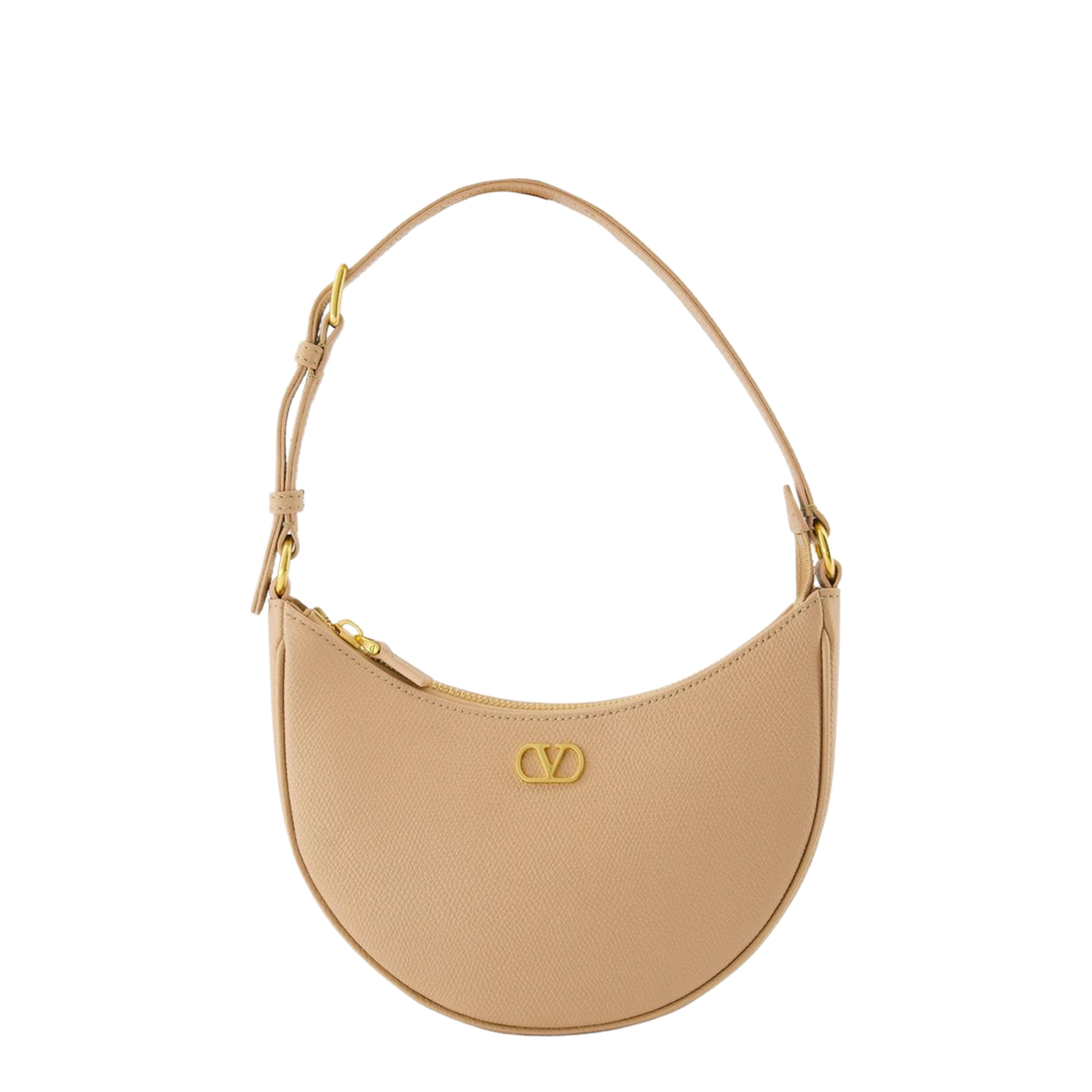 VLogo Signature Mini Leather Hobo Bag