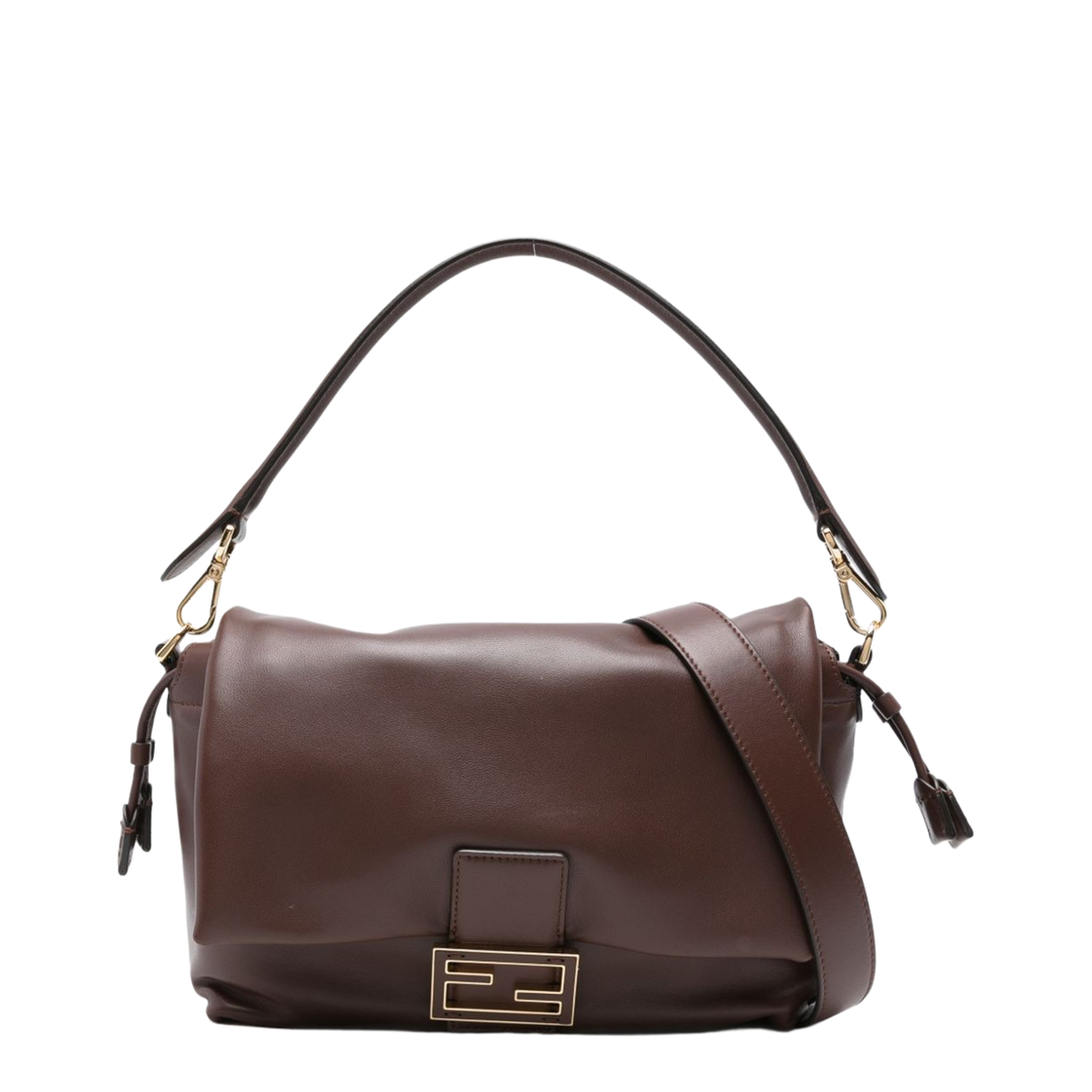 Mamma Baguette Medium Leather Shoulder Bag - Brown