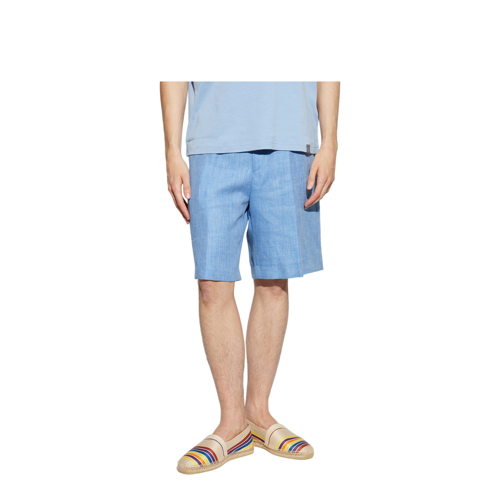 Linen and Wool Bermuda Shorts