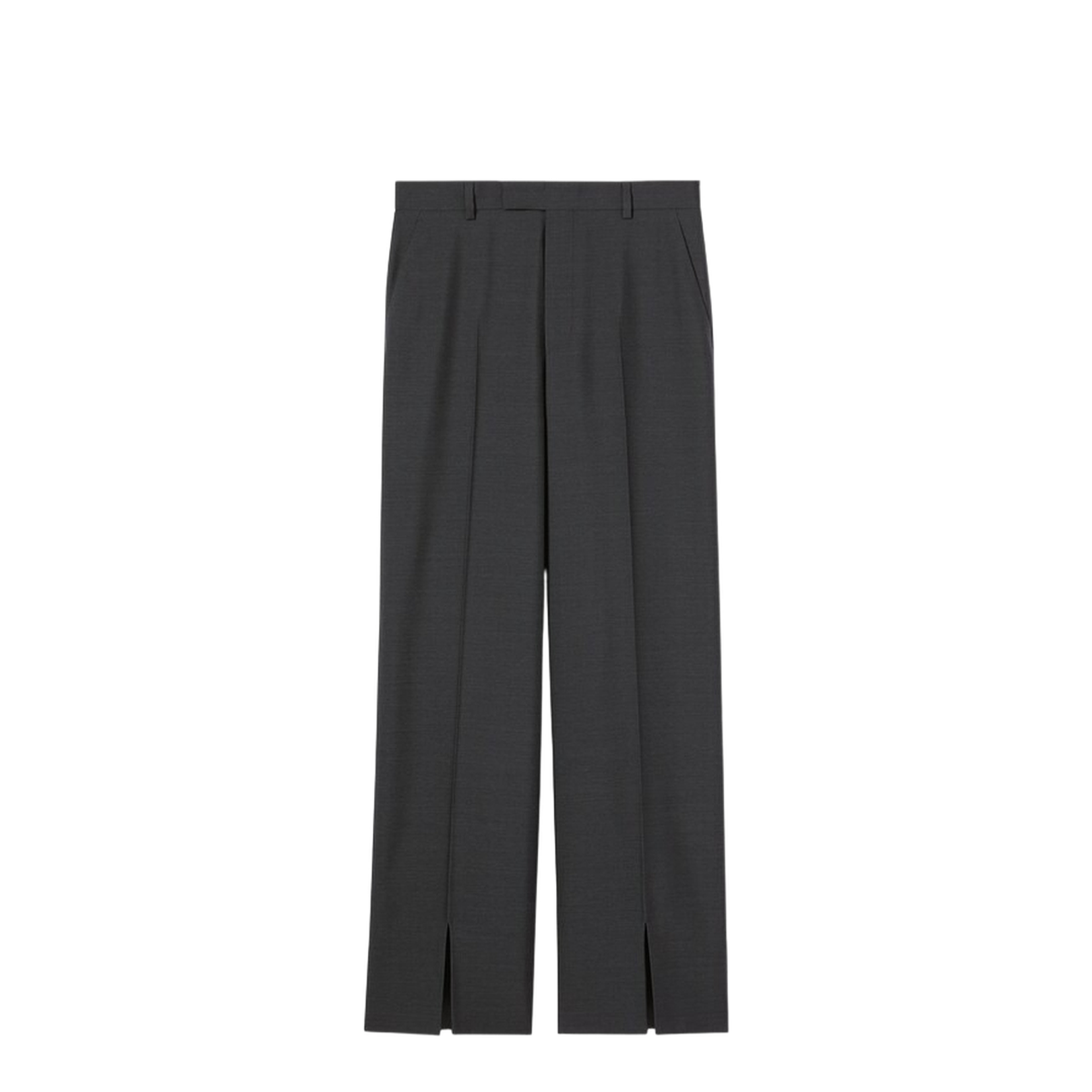 Oversize Low Waist Wool Pant in Grey
