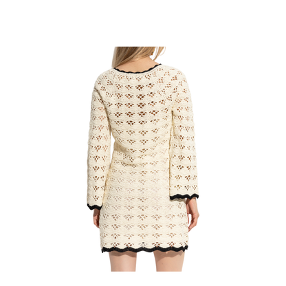 Dress with a round neckline