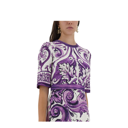 Majolica Print Mini Dress