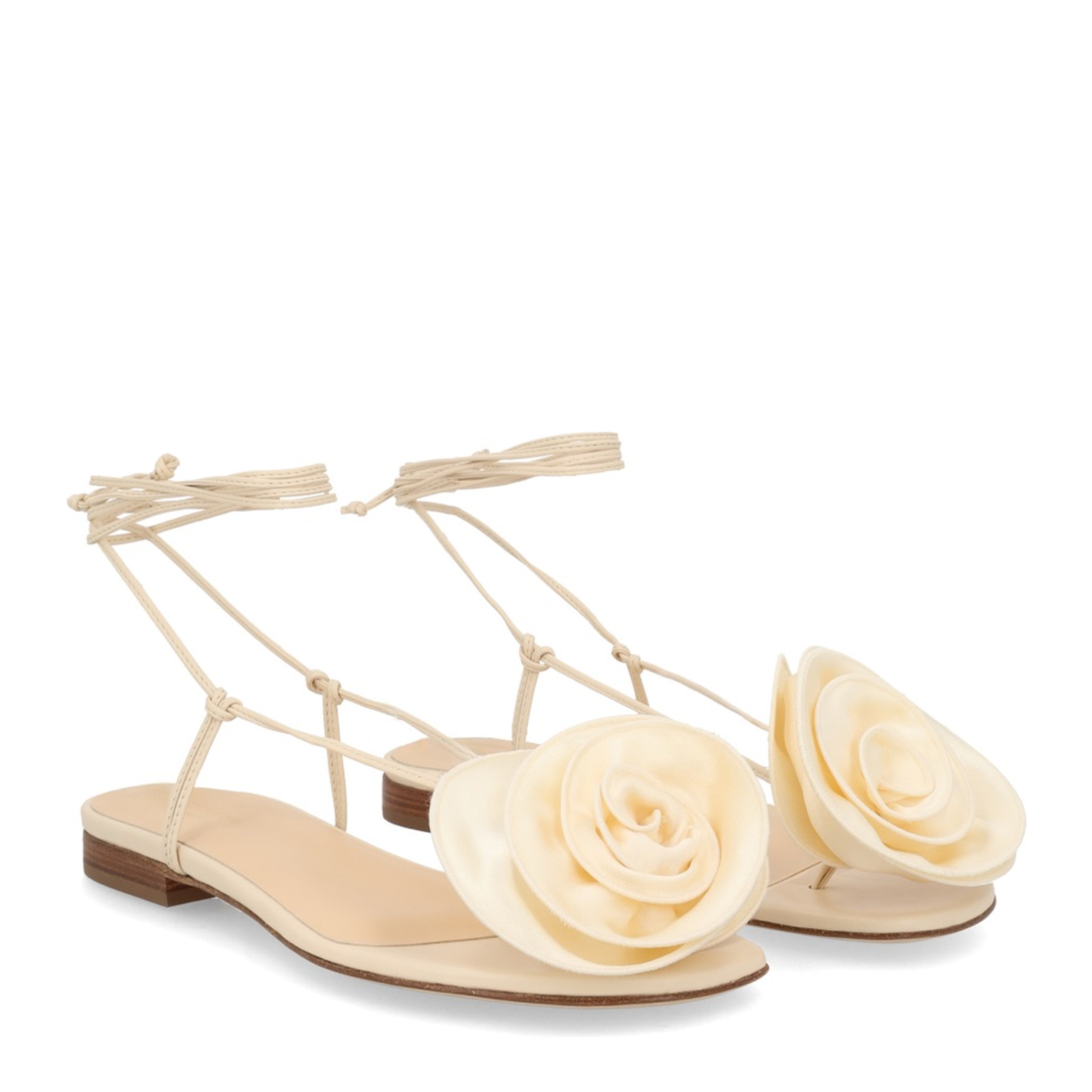 MAYFEYR - Magda Butrym - Sandal With Silk Flower - 520523CREAM