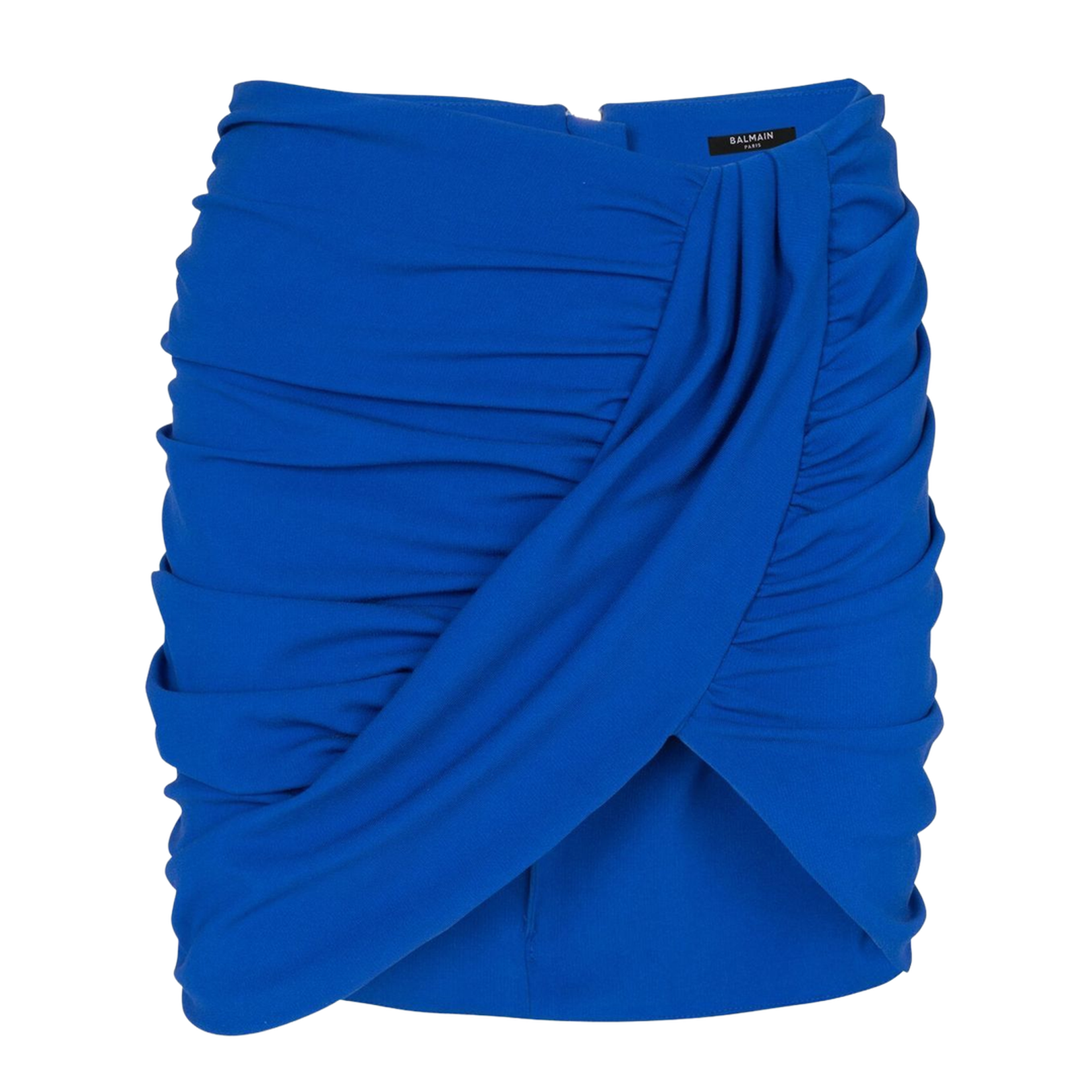 Ruched Cobalt Blue Mini Skirt