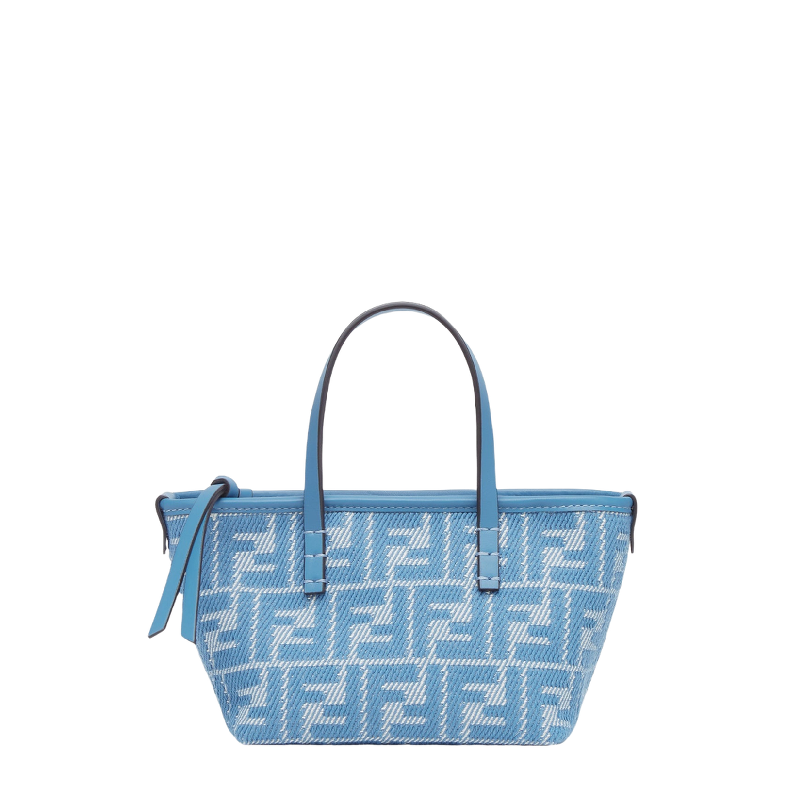 Roll Mini Canvas Top Handle Bags - Pastel Blue