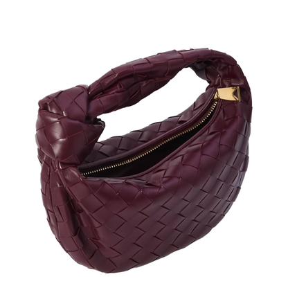 Mini Jodie Leather Top Handle Bag - Red