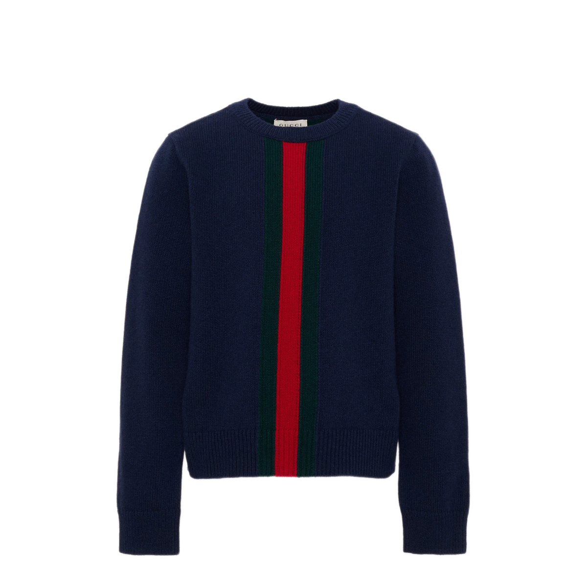 Web Stripe Wool Sweater For Girl
