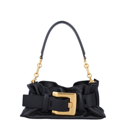 Shoulder Bag Leather Black