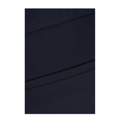Silk Blend Trousers Dark Blue
