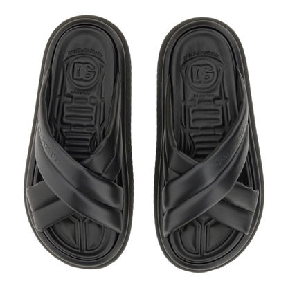 Nappa Effect Fabric Sandal