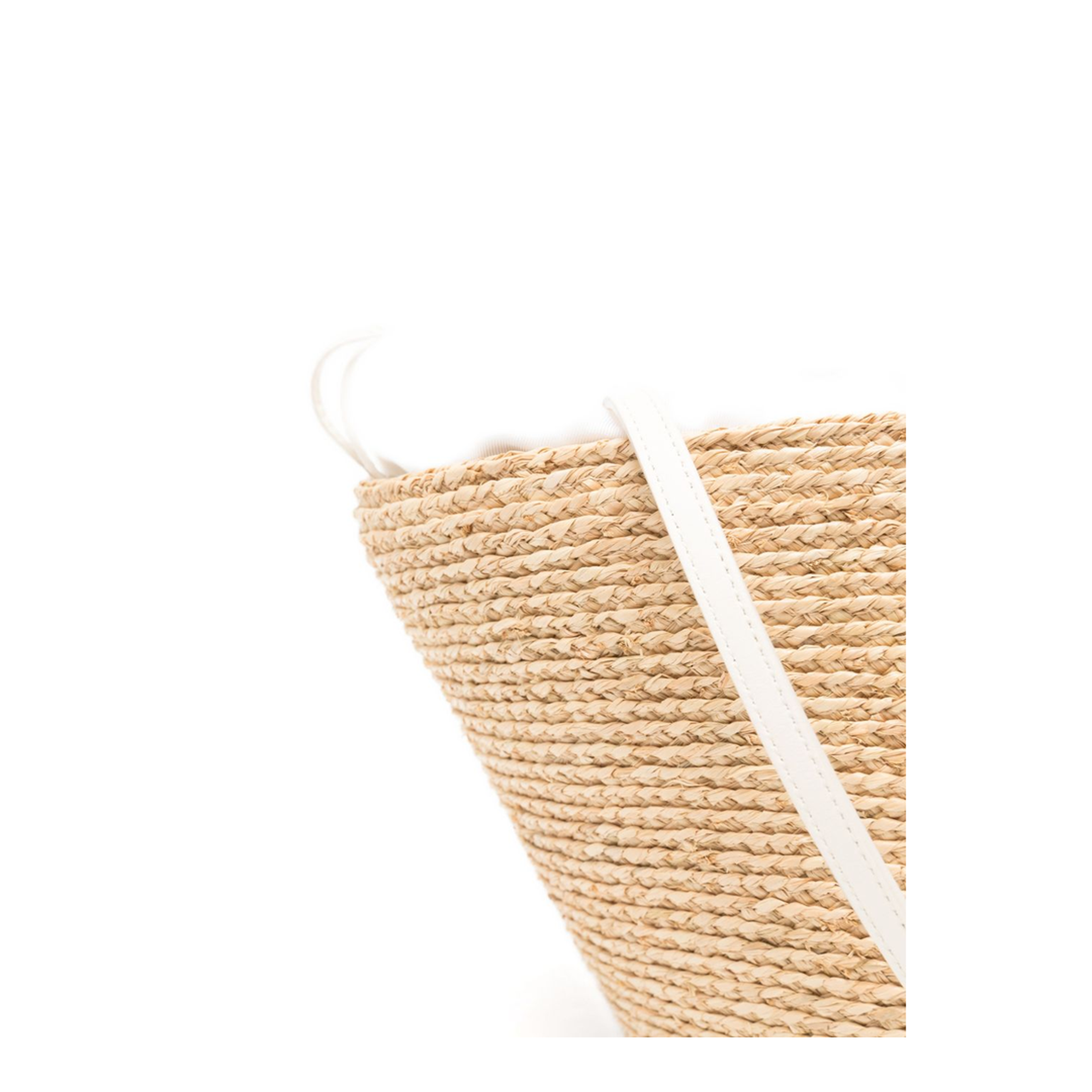 Viv' Skate Raffia Shopping Bag - Natural / White