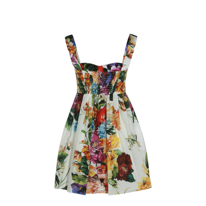 Bouquet Print Poplin Dress
