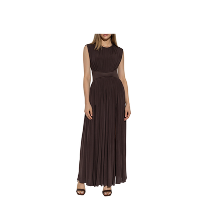 Draped Dress Brown