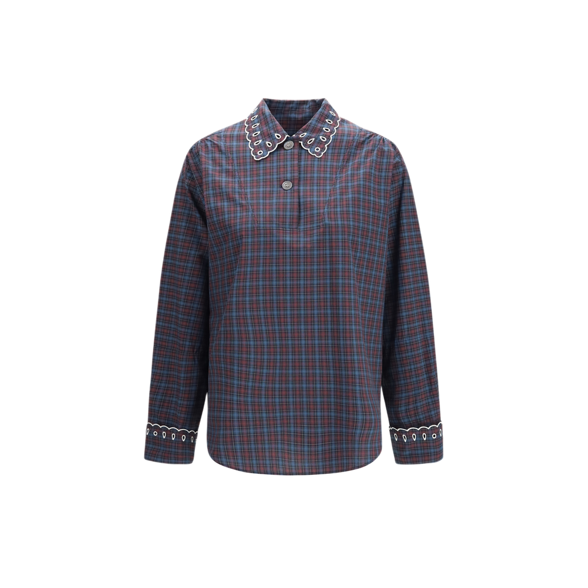 Embroidered Poplin Blouse