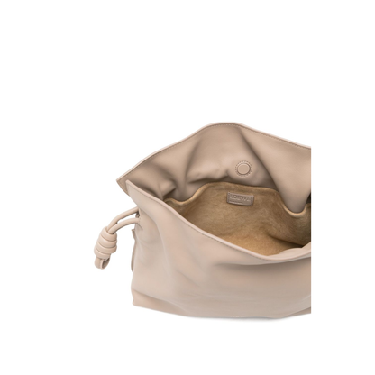 Flamenco Medium Calfskin Clutch Bag - Beige