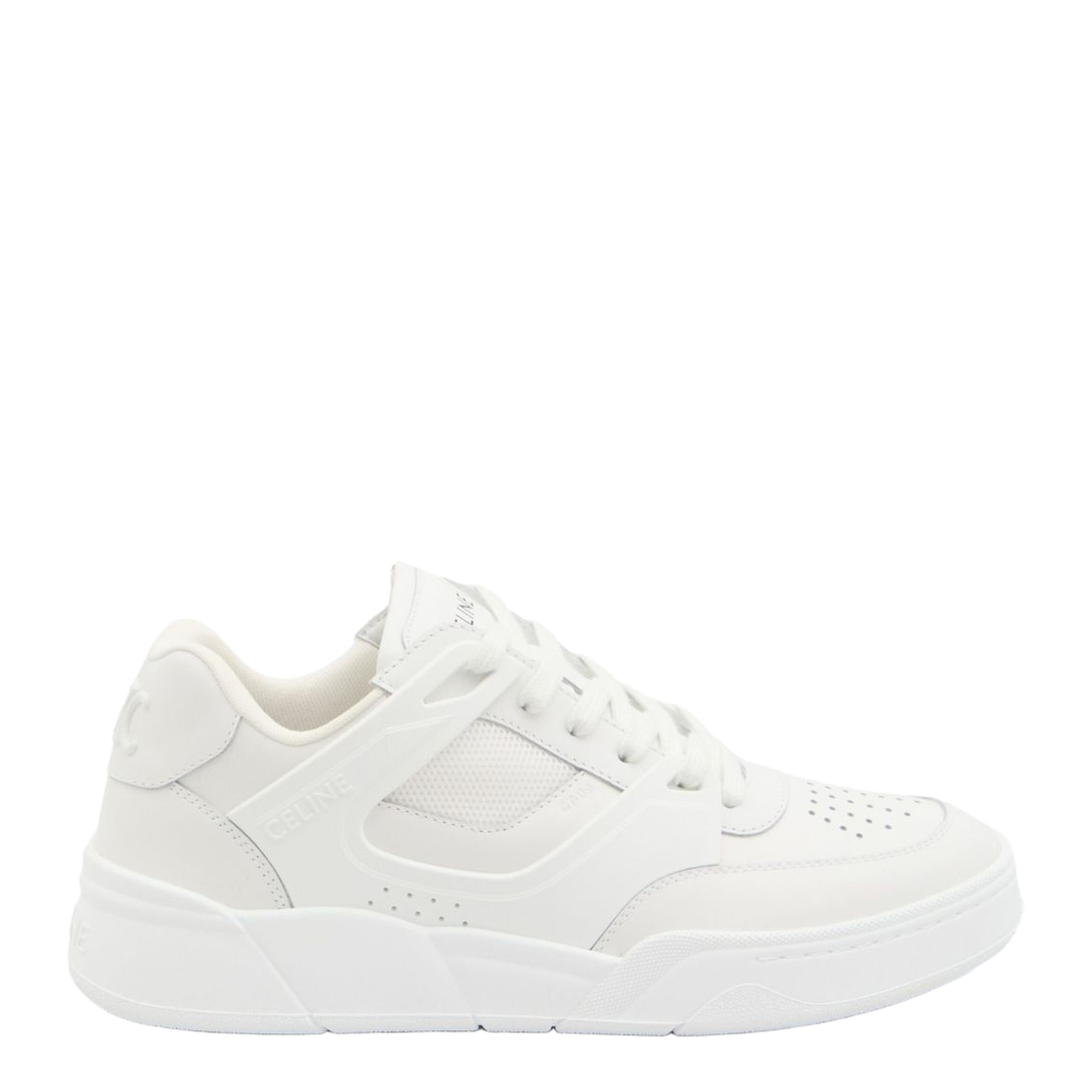 CT-09 Leather Sneakers with Mesh Inserts