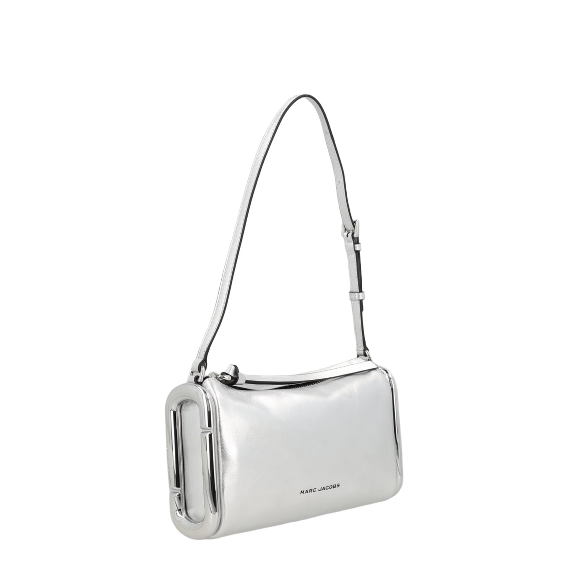The Scene Small Metallic Leather Shoulder Bag - Silver