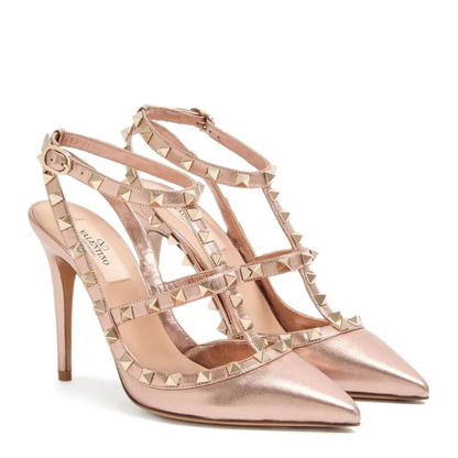 MAYFEYR - Valentino - Rockstud Laminated Nappa Leather Pumps 100 - WS0393QKH