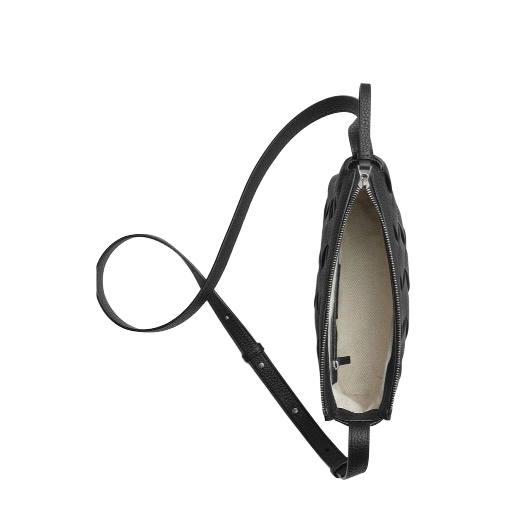 Black Leather Diago Bag