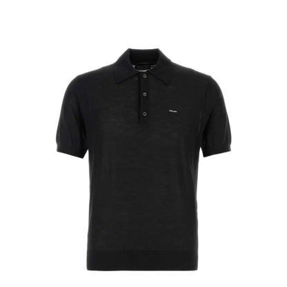 MAYFEYR - Prada - Black Wool Polo Shirt - UMF148SOOO18DYF0002